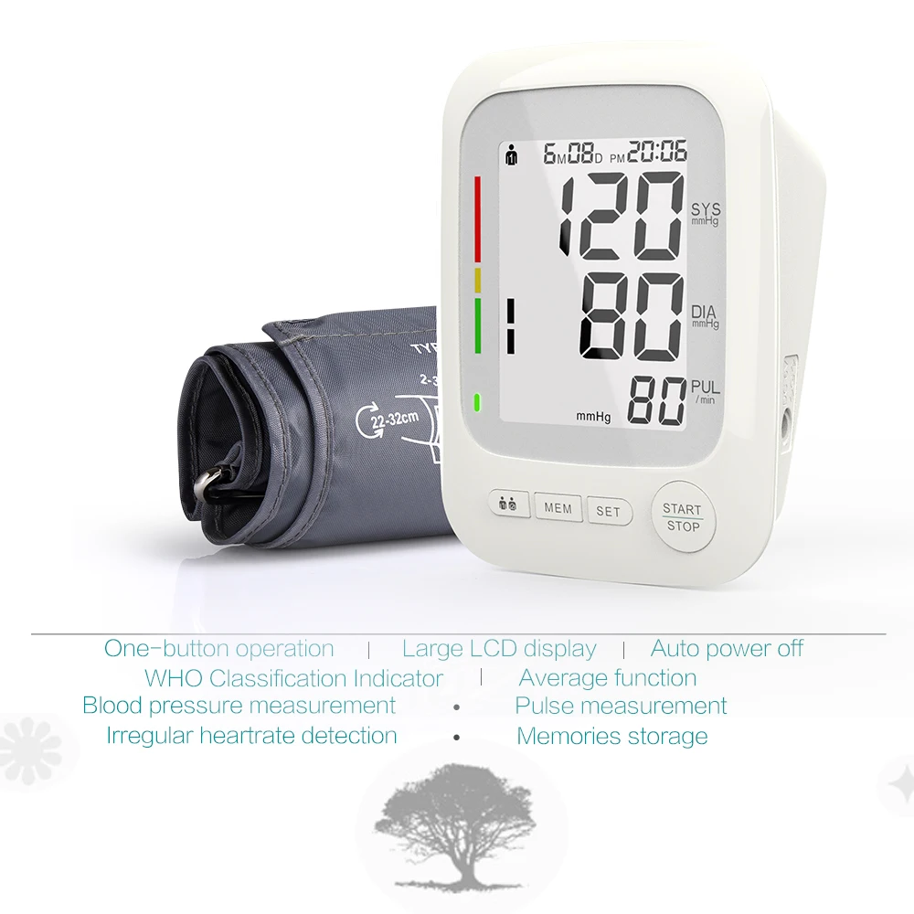 
2018 New Design Product Home Use Automatic Digital Upper Arm Blood Pressure Monitor 