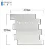 3d floor sticker logo tiles 3D gum drop wall with mouldproof gray Metro tiles and large tiles to decor Kitchen bathroom