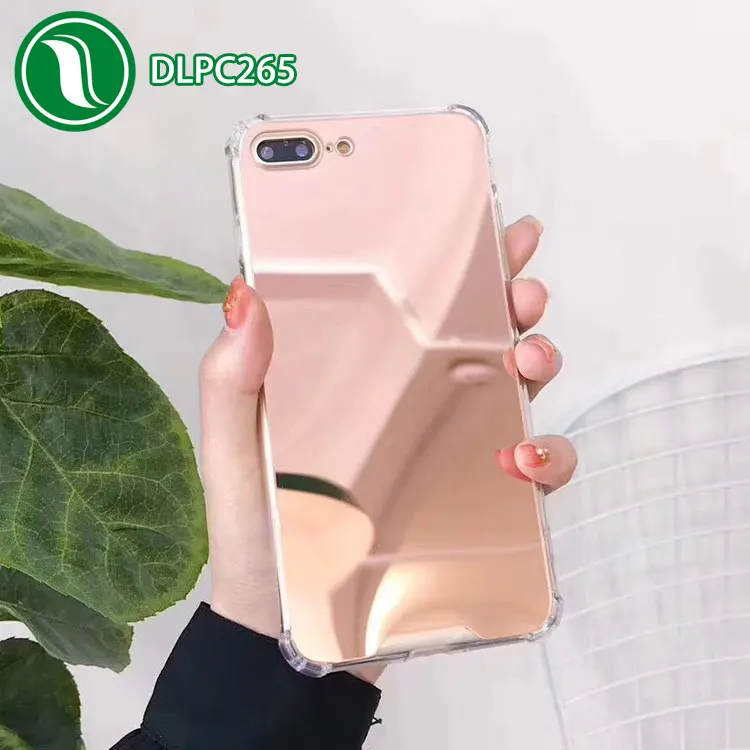 

Luxury TPU four corners drop cell phone cover pure color mirror cell phone faceplates for phone 6 6s 6plus 7 7plus 8 8plus X, N/a