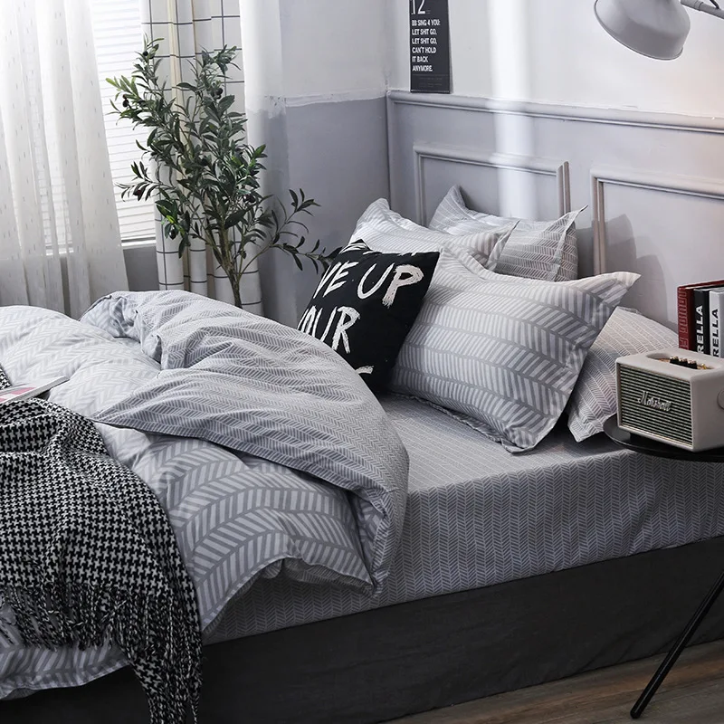 Gray Arrow Duvet Cover Flat Bed Sheets With Pillowcase 3 4pcs Bedding Set Buy Gray Arrow Duvet Cover Duvet Cover Flat Bed Sheets With Pillowcase 3 4pcs Bedding Set Product On Alibaba Com