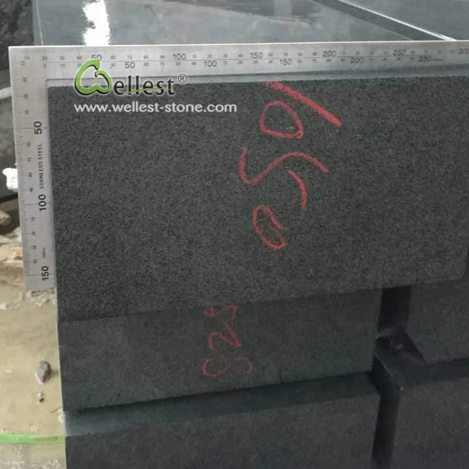 
Chinese black basalt stone blocks dark bluestone curb 