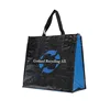 Standard size easy carry logo shopping bag with black lamination