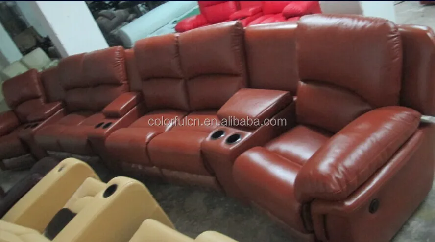 
Italy Genuine Leather Recline VIP Home Cinema Sofa Theater Sofa LS608 