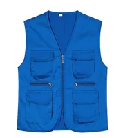 

High quality man vest with multi pockets slim fit Volunteer men's sleeveless work vests