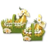 hot sale hight quality new product promotion holiday gift handicraft felt handmade chevron easter basket for easter