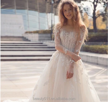Discount Cheap Stunning Winter Wedding Dresses A Line Satin Top Backless Bridal Gowns With Sleeves Simple Design Soft Tulle Skirt Sweep Train Bridal Dress Designers Bridal Gowns Uk From Forever Love U 120 21 Dhgate Com