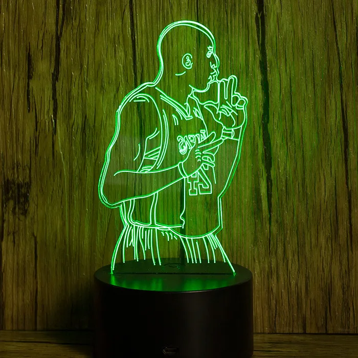Super Star 3D LED Optical Illusion Kobe Bryant Lamp For Decoration ...