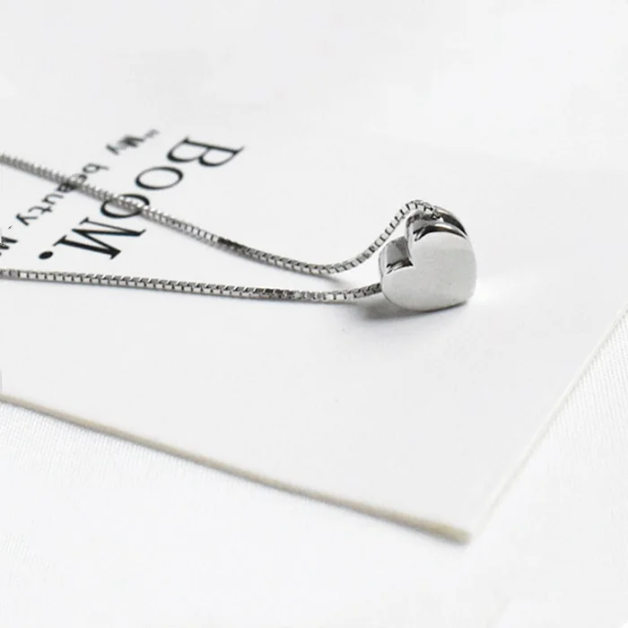 

Silver Jewellery Small Heart Pendant Pure 925 Sterling Silver Necklace For Women