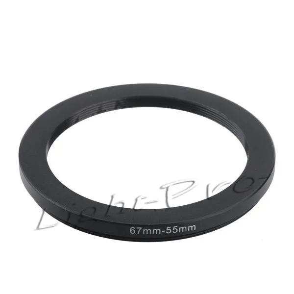 Черного металла 67 мм - 55 мм 67 - 55 мм от 67 до 55 мм сыходзь объектива фильтра переходное кольцо