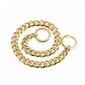 Image of China Supply Pet Custom Leashes Stainless Steel Chain Pet Collar long Dog Leash