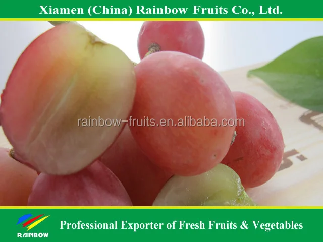 
Fresh fruit of Yunnan Red Globe Grape with good taste grapes peru Seedless grapes 