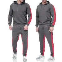 

Custom Men Fitness Jogging Side Stripe Gym Sports Track With Zipper Sweat Suit