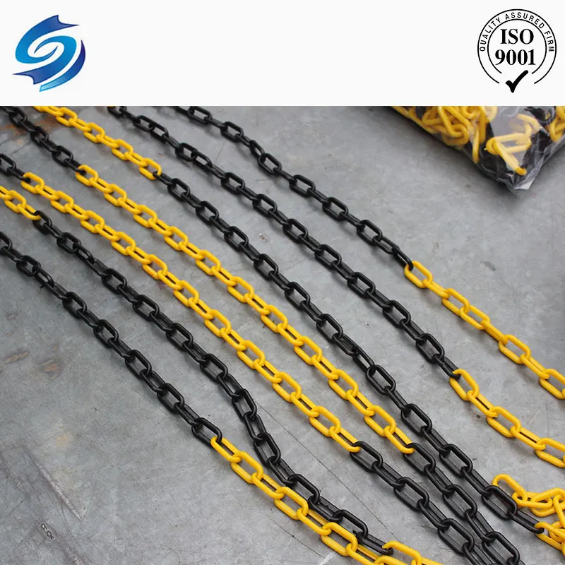 
High quality small yellow plastic link sprocket safety chain 