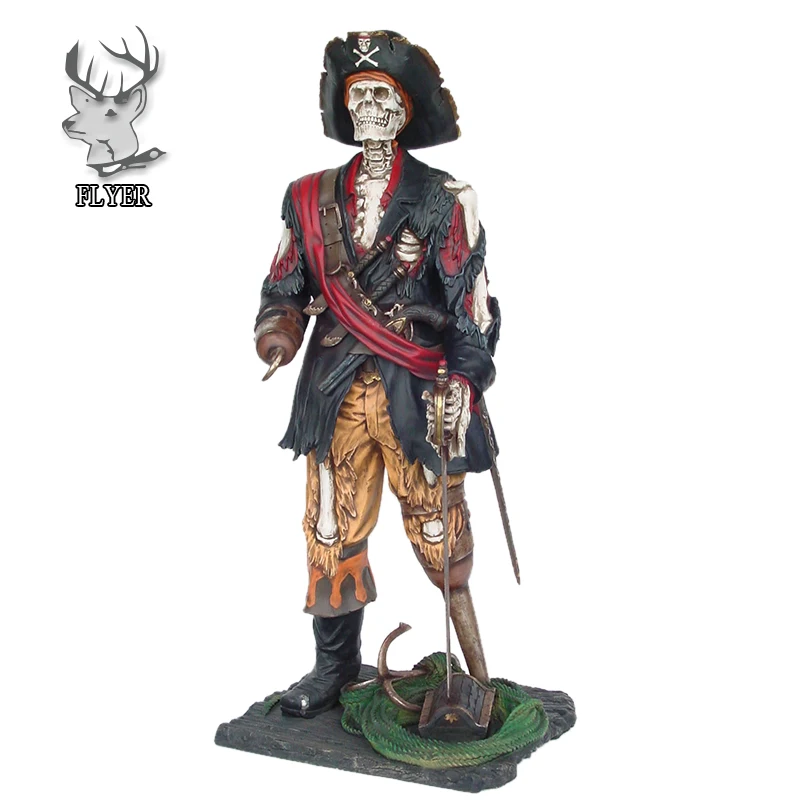 Life Size Fiberglass Pirate And Ship Statue Resin Movie Pirate Ship ...