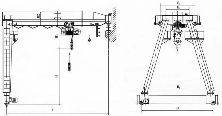 Customize Semi Single Girder Gantry Crane - Buy Gantry Crane,Single