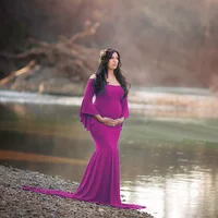 

Maternity Gown Wrap Dresses For Photography Sexy Long Sleeves Pregnancy Pregnant Maternity Photo Shoot Dresses Clothing Clothes