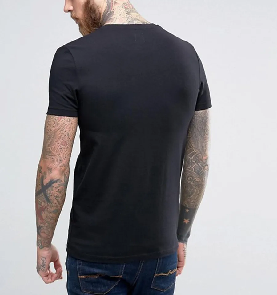 China Factory Oem Wholesale Tall T-shirts In Bulk Black Custom ...