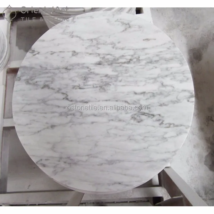 Custom Cut Polished White Round Marble Slab Table Top Buy Round