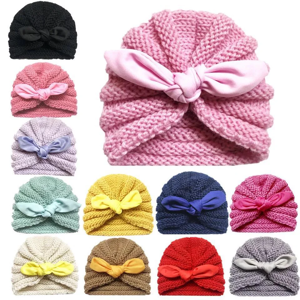 

Christmas Baby Girl Hat Warm Fashion Cotton Lovely Soft Crochet Hairball Pom Pom Baby Beanie Cap