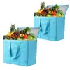 Foldable, Washable Heavy Duty Stands Upright Insulated Reusable Grocery Bag with Completely Reinforced Bottom & Handles