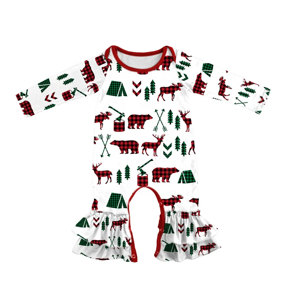 

Hot Sale Kids Clothing Bodysuit Baby Girls Romper Christmas Baby Clothes