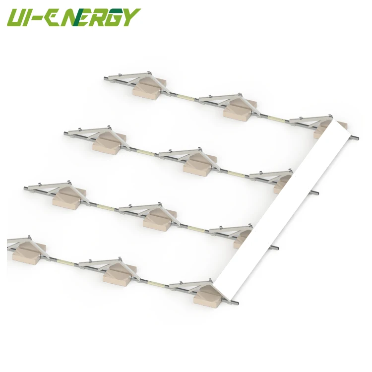 Low cost high quality flat roof ballasted solar racking