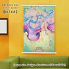 Long Hair Beautiful Girl wall scroll calendar custom wall scroll 60X90cm