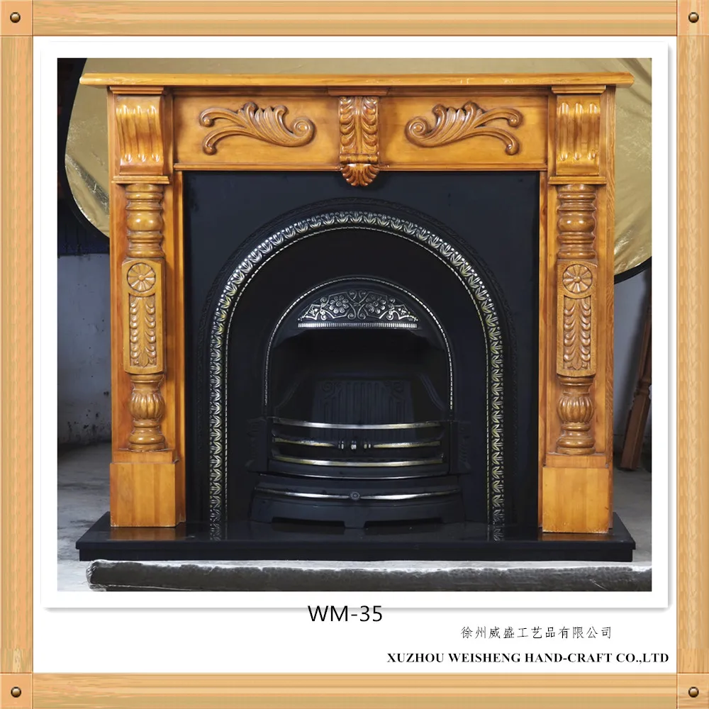 Repisa de la chimenea de madera occidental a la venta caliente-Piezas