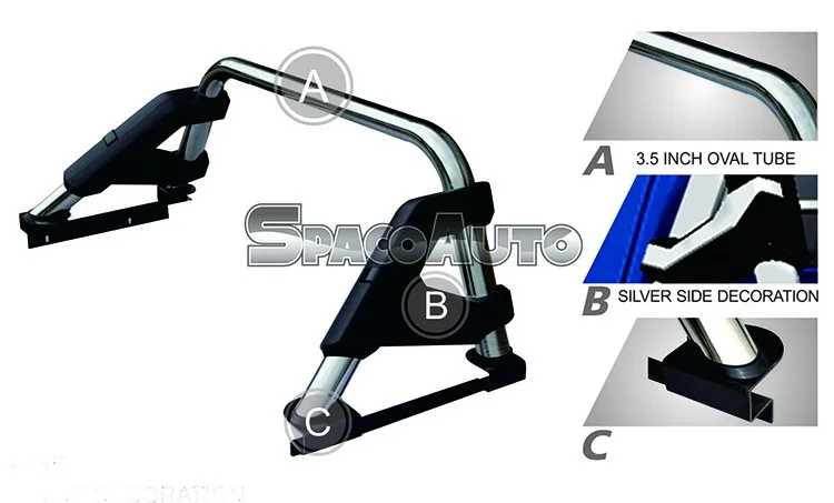 Pick Up 4X4 Sport Roll Bar For Trucks Toyota Hilux Vigo Revo navara dmax l200 np300 bt50.jpg