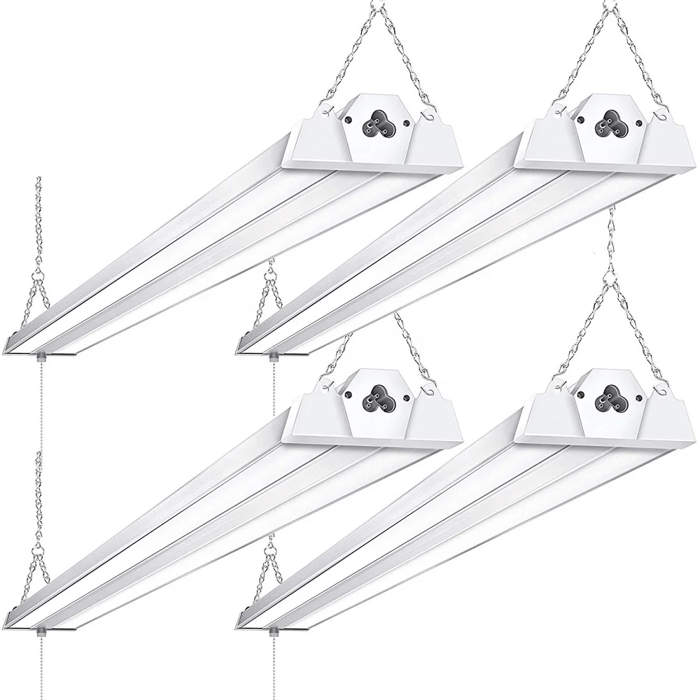 4-PACK 4ft 40W linkable led utility shop lights for garage 4 feet fixture