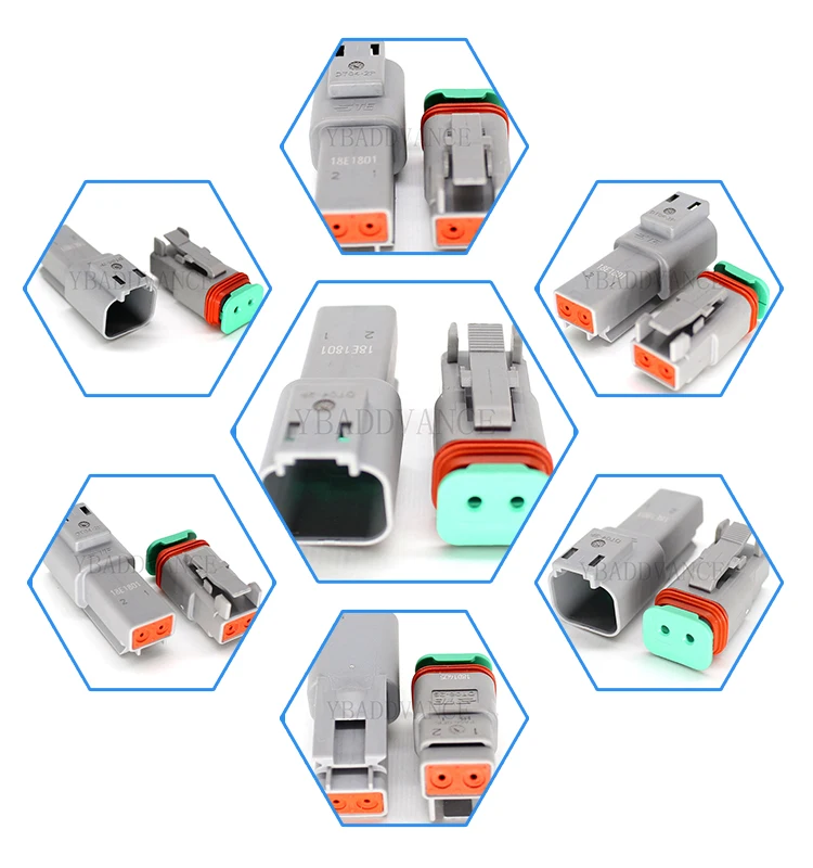 Dt042s Dt062p Deutsch 2 Pin Male Female Dt Series Electric Connector Buy 2 Pin Male Female