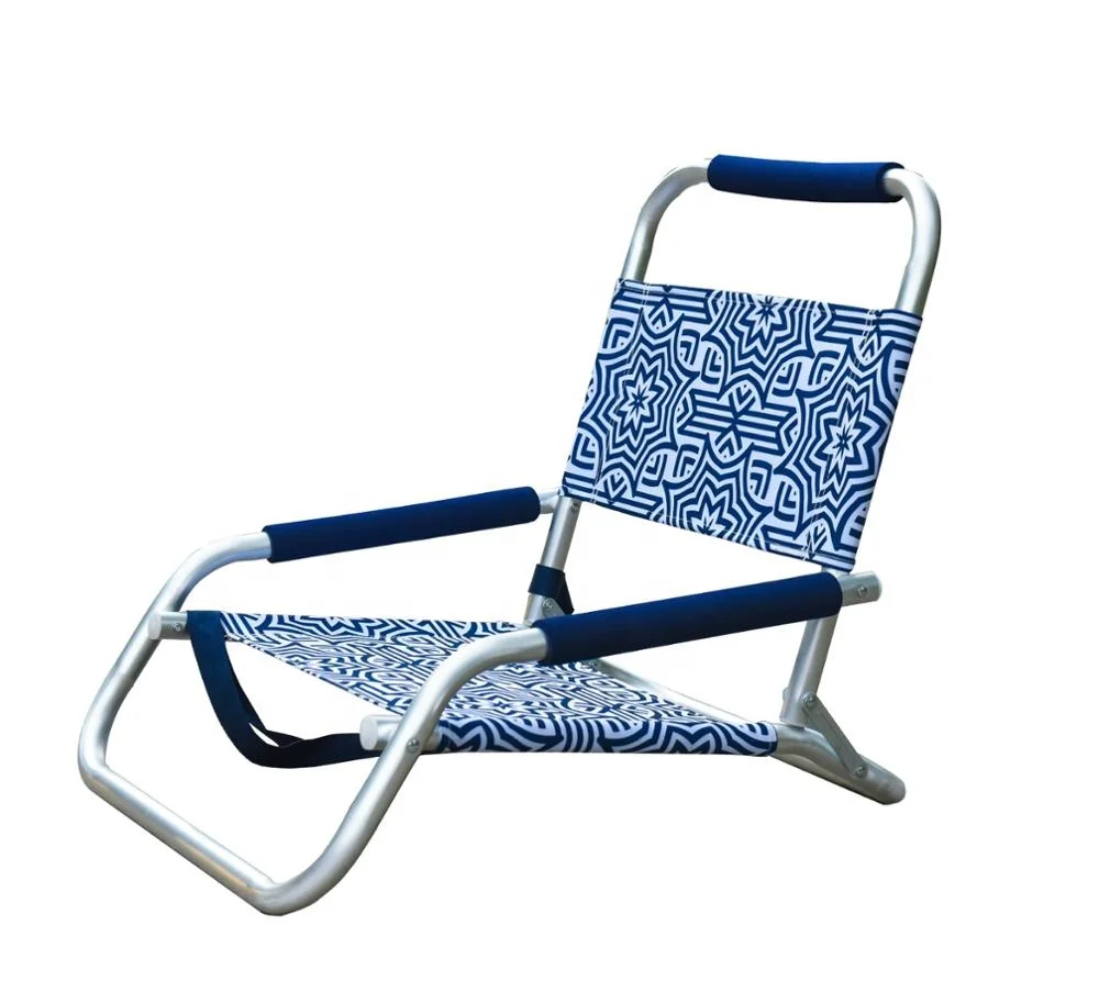 
Foldable metal frame camping beach seat with shoulder beach chair 