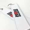 embroidery keychain with personalized design Merrow Border wholesale chain for keys