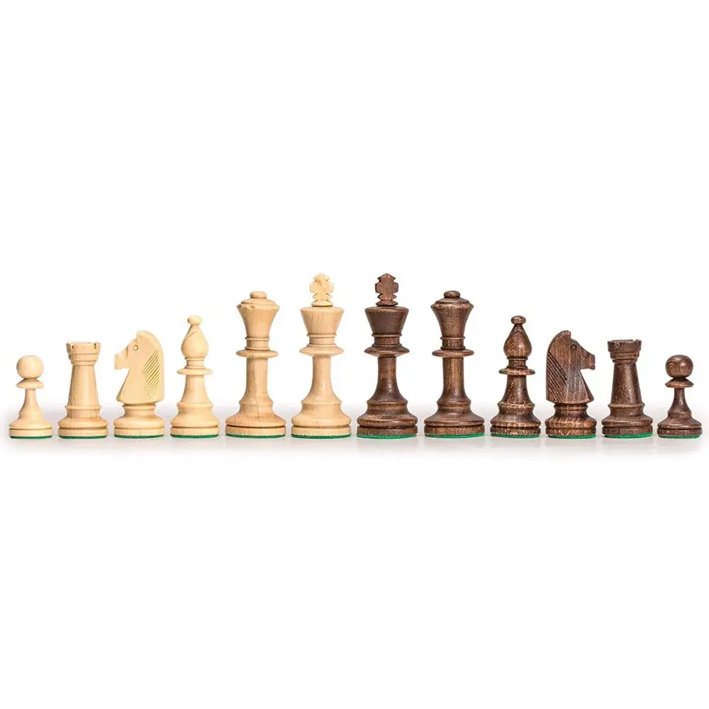 

Attatoy Set of Complete Wooden Chess Pieces (32 Pieces), Wooden Replacement Chess Figures with Kings, Queens, Castles, Knights &, Mahogany wood color