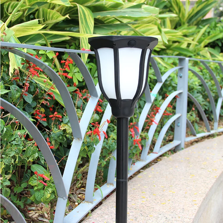 Unique Flickering flames Mounted 96LED Design Outdoor Wall Solar Garden Light for Decoration