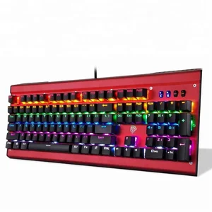 OEM Cherry Blue Switch Ergonomic USB Backlit RGB Gaming Keyboard Mechanical