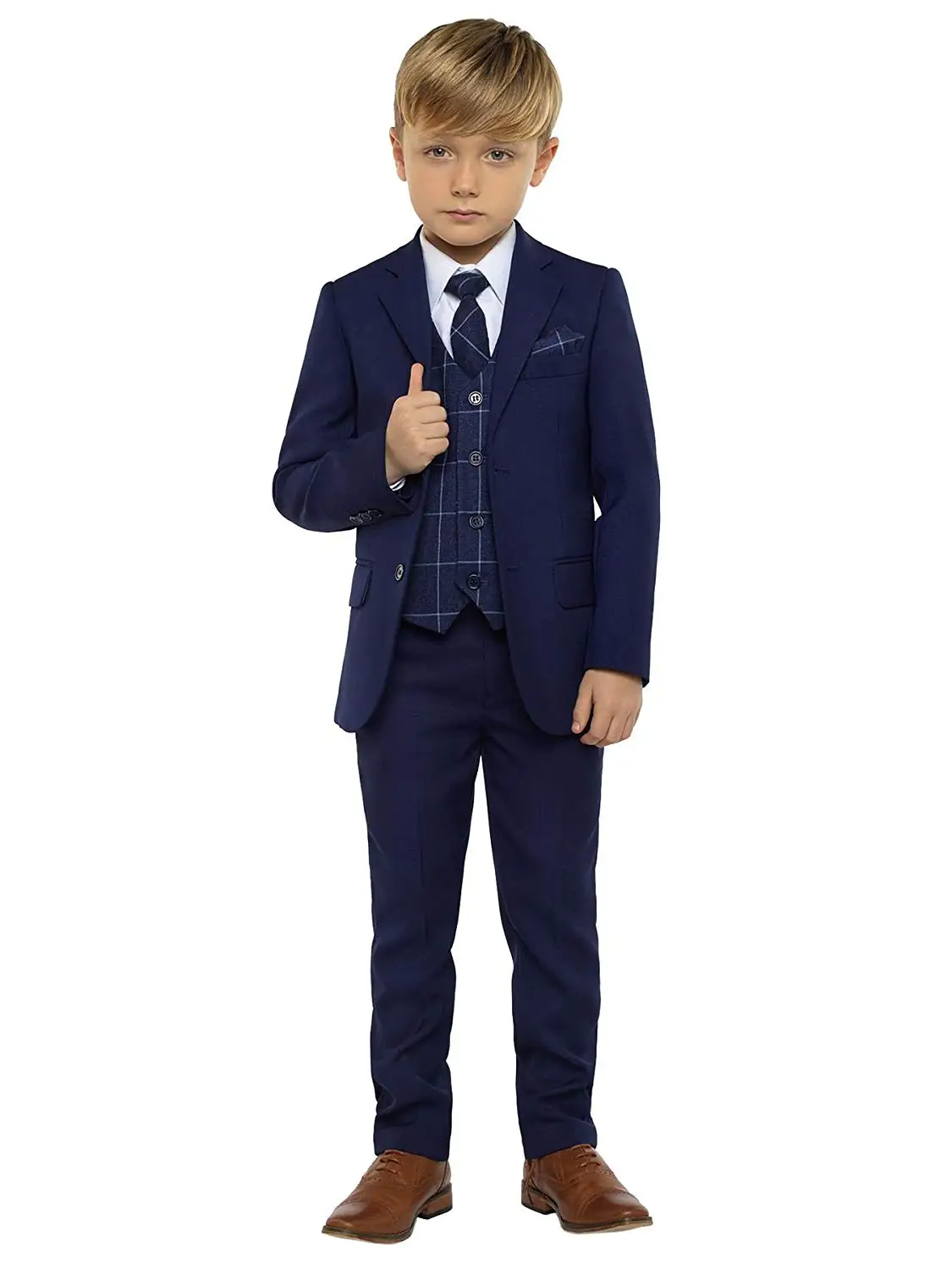 navy blue ring bearer suit