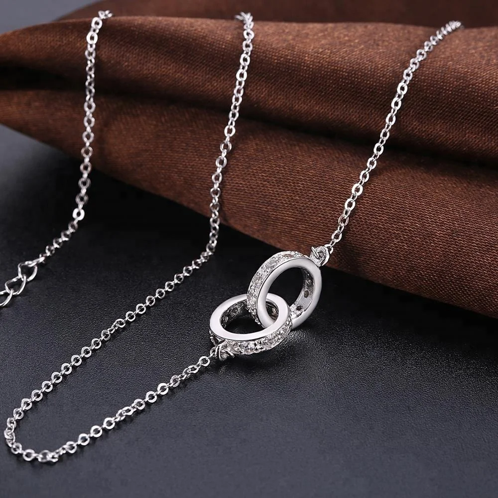 

Wholesale Women Jewelry 925 Sterling Silver Cz Necklace