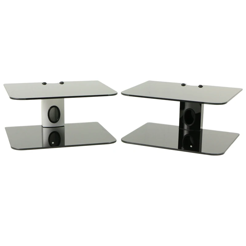 Floating Av Shelf Double Wall Mount Shelf Holds Up To 66lbs Dvd Dvr