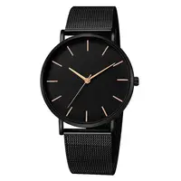 

geneva-678 designer geneva brand mesh belt quartz casual wrist watch simple dial lady man sport watch