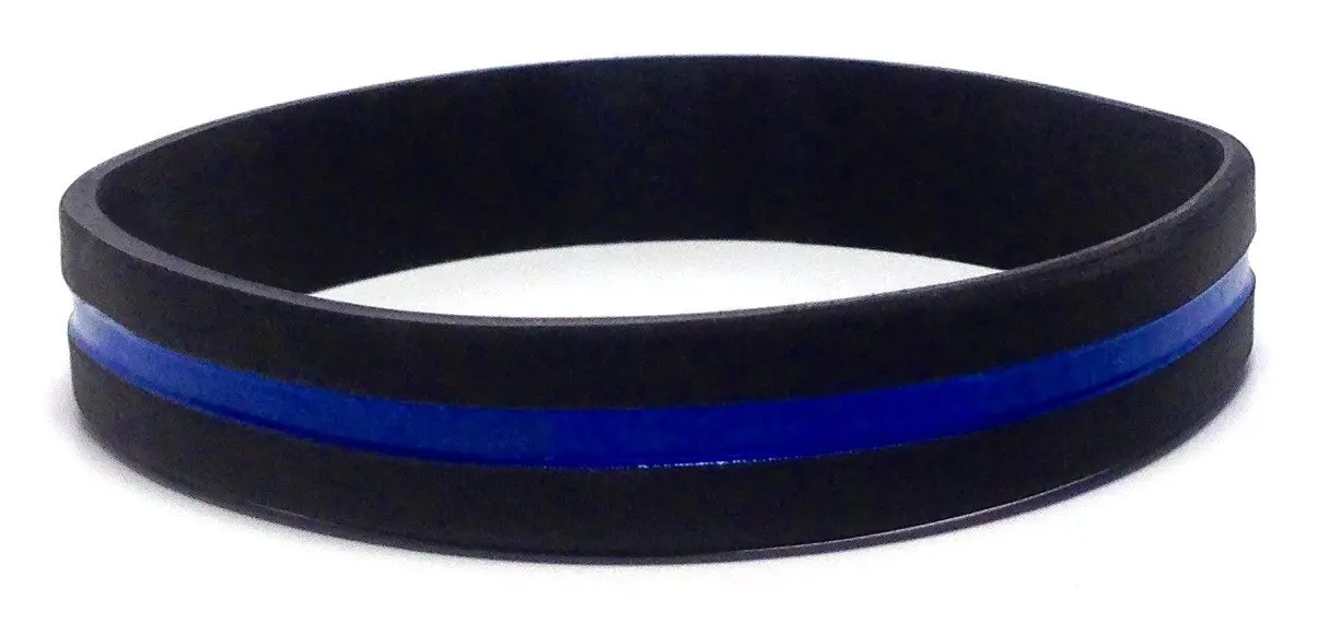 Police Thin Blue Line Silicon Wristband - Buy Silicone Wristband thin ...