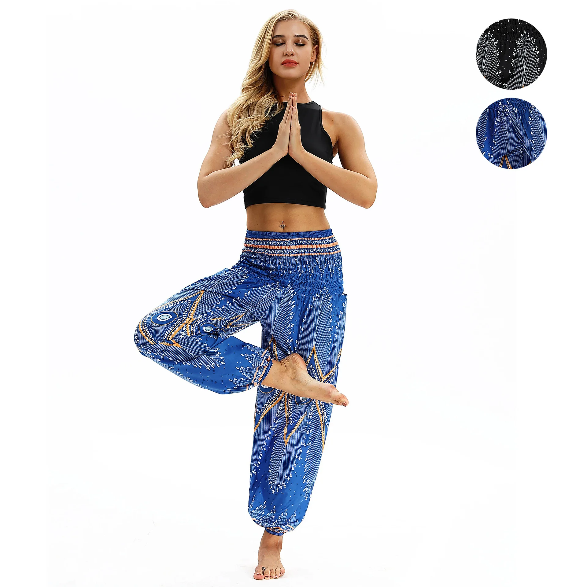 Amazon.com: Hippie Indian Harem Bohemian Yoga Pants, Elastic Waist Patch  Work Best Designer Trouser with Pocket for Unisex, One Size Fits All (Waist  26-36 inches), One Size-3X-Large : Clothing, Shoes & Jewelry
