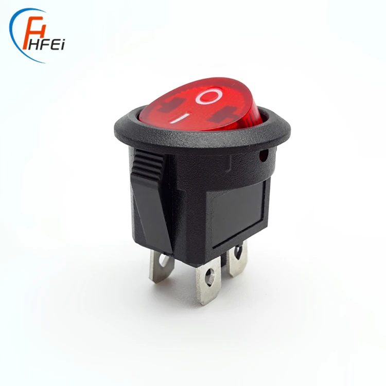 KEDU HY12-9-7 HY12-9-4 4-Pin Rocker Switch - 20A 125/250V - Replacement For Saba CB-52 & Refrigerator Switches