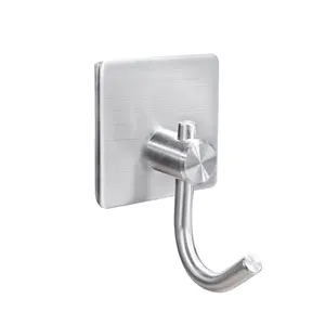 Removable Bathroom 3m 5kg Mounted Magic Rack Coat Clothing Heavy Duty Outdoor Hanger Stainless Steel Self Adhesive Wall Hooks