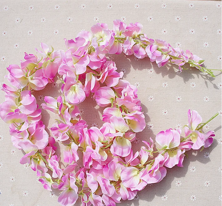 Wholesale Artificial Hanging Wisteria Silk Flower Length 120cm For