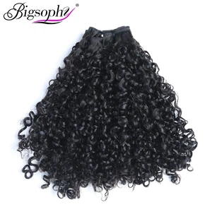 Indian Hair Funmi Hair Double Drawn Virgin Cuticle Aligned Hair Natural Black Pixie Curl 8''-20'' For Black Women