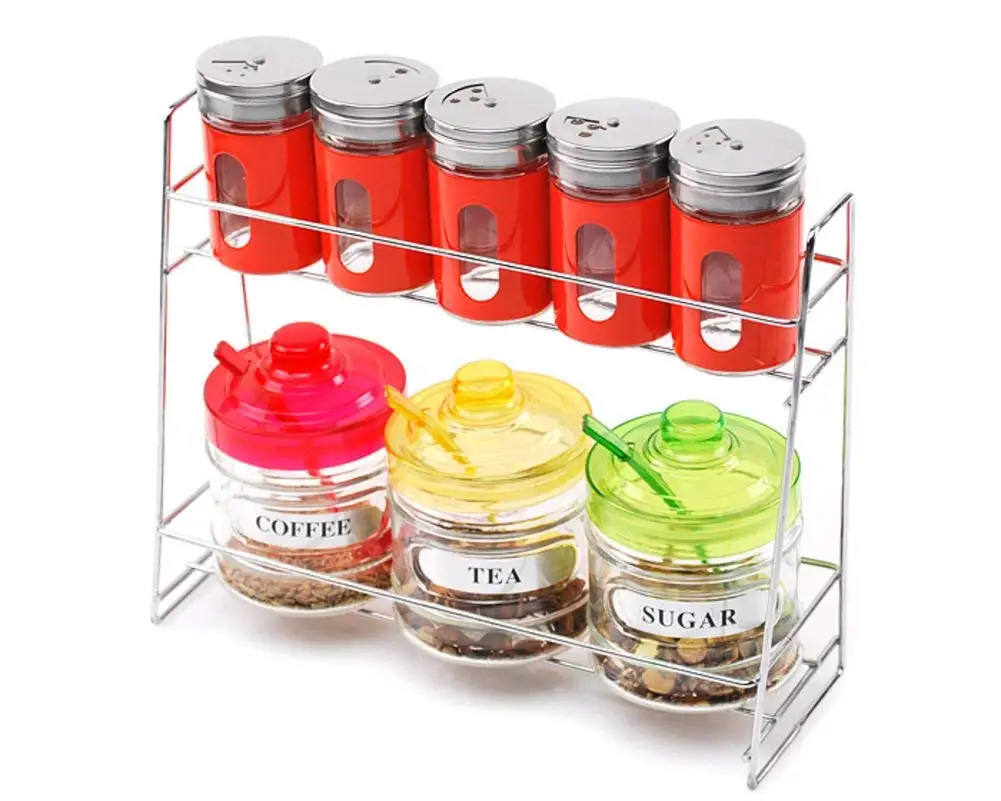 набор для специй condiment set. набор специй подарочный. Sj3218. стеклянные баночки для хранения специй. набор для специй 16 jars spice rack set, арт.