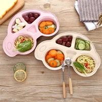 

Wholesale Eco-Friendly Portable Kids Silicone Deep Dish, Baby Dinner Plates with Divider