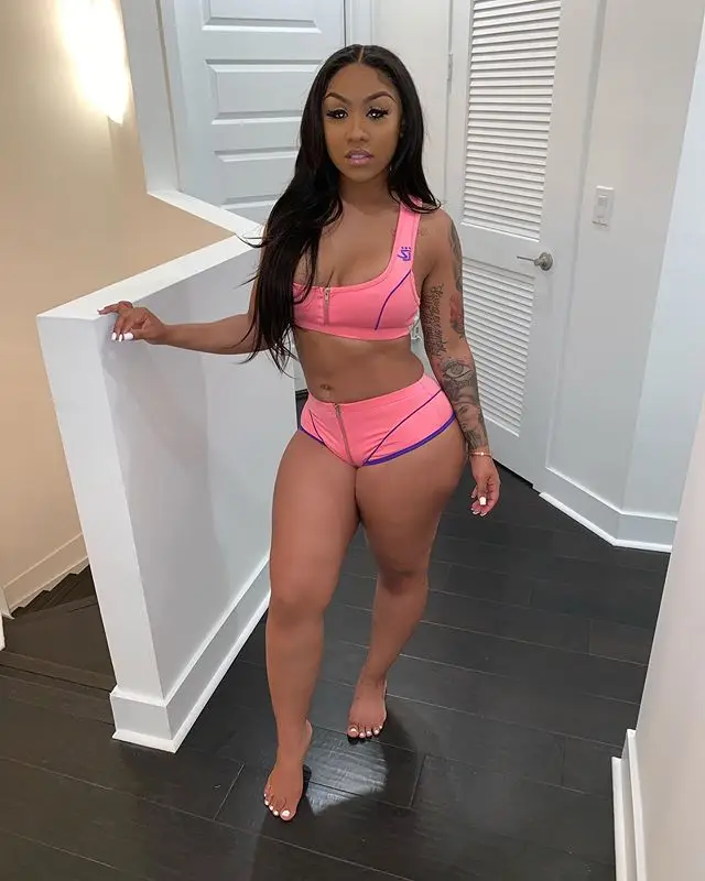 

8077 Good Cotton Material Shorts Matching Sets Women Sexy Sleeveless Tank Tops and Street Black Trouser Two Piece Sets Outfits