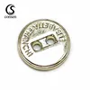 Cloth accessory brand logo engraved custom clothing 2 hole metal button